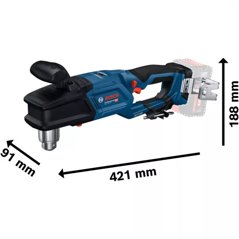Berbequim angular sem fio GRD 18V-127 Professional solo, 18 Volt (azul/preto, sem bateria e carregador)