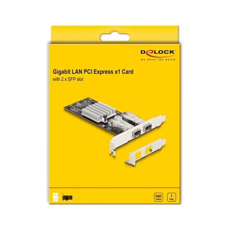 Placa de rede DeLOCK 88336 PCI Express x1, 2 x SFP Gigabit LAN