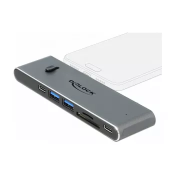 Docking station DeLOCK Dual USB Type-C com HDMI USB 3.2 SD PD 3.0