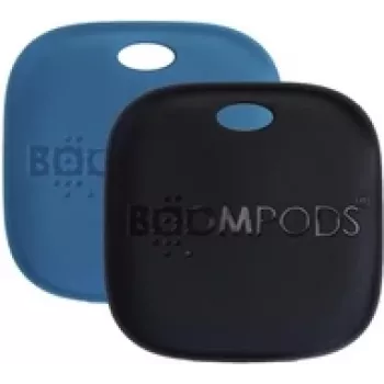 Pack duplo de etiquetas recarregáveis Boompods Boomtag TARRE2 — azul e preto