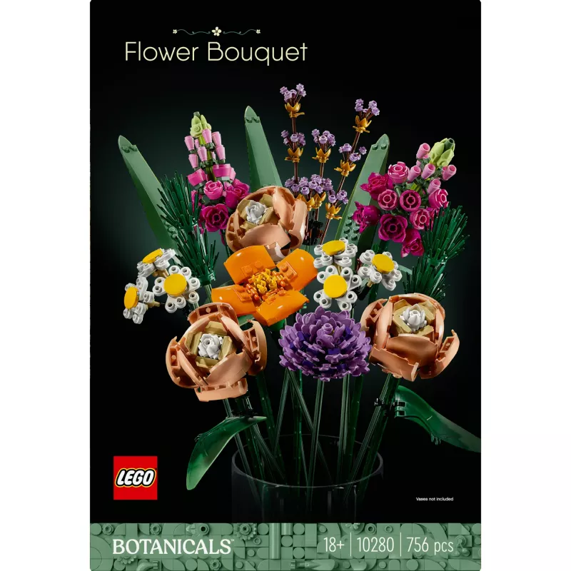 LEGO 10280 Icons Ramo de flores artificiais Conjunto para adultos Acessórios decorativos para casa Ideia de presente para mulheres homens Ela e Ele esposa ou marido