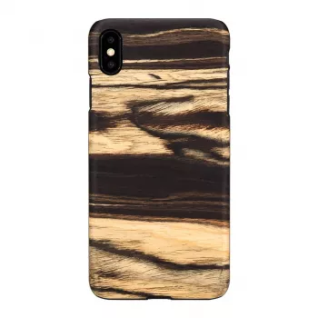 Capa para telemóvel man and wood para iPhone XS Max – tom de ébano branco preto