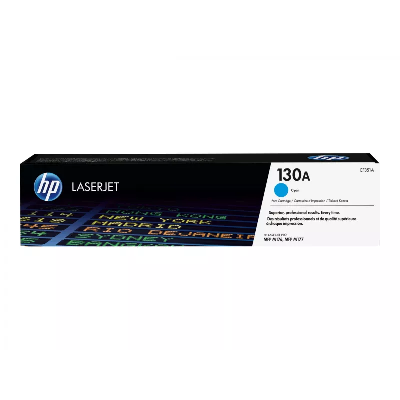 Tinteiro original HP 130A ciano LaserJet, 1000 páginas, ciano, 1 unid.