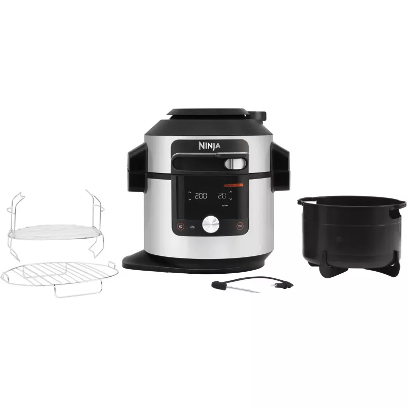Panela multifunções Ninja OL750EU 7,5 L 1760 W preto aço inoxidável, 14 programas automáticos
