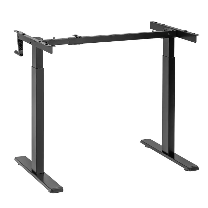 Secretária Maclean, ajuste de altura manual, sem tampo, para trabalho sentado e de pé, máx. 60 kg, altura máx. 120 cm, MC-790NB