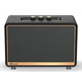 Altifalante estéreo portátil TRACER M45 Preto — Bluetooth 5.0, 45 W RMS, rádio FM, microfone incorporado, alimentado por pilhas