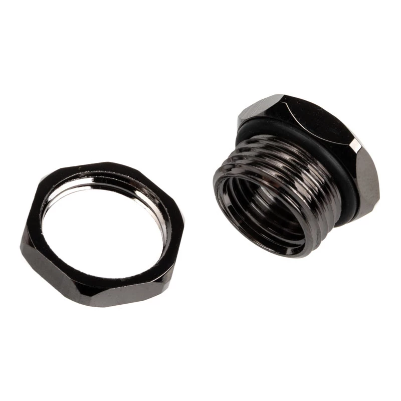XSPC G1/4 Conector passa-divisória para caixa, Cromado preto