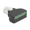 Adaptador de cabo DeLOCK 90654 RJ45 bloco de terminais de 8 pinos preto
