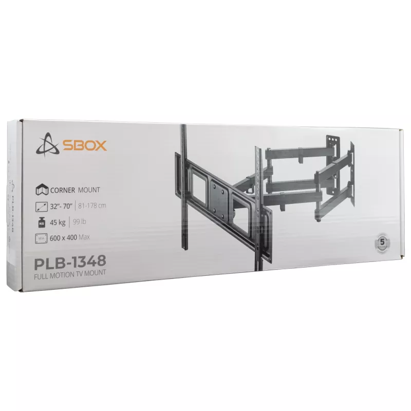 Suporte de parede para TV SBOX PLB-1348-2 para televisores de 37–63 polegadas, até 60 kg, VESA 800x400