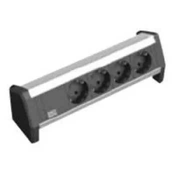 Régua de tomadas Bachmann DESK 1 3m 4 tomadas AC preto cinzento