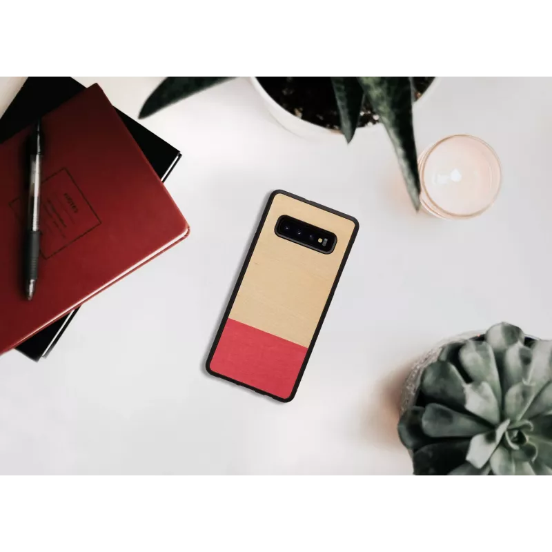 Capa para smartphone Man and Wood para Samsung Galaxy S10 Plus — Miss Match preto