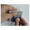 Delock 90757 acoplador de módulo Keystone RJ45 fêmea para RJ45 fêmea, Cat.6A, blindado, com trinco metálico e clipe