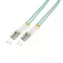 Logilink - Cabo de rede - LC Multimode (M) para LC Multimode (M) - 3 m - Fibra ótica - Duplex - 50/125 micrómetros - OM3 - isento de halogéneos - água-marinha (FP3LC03)