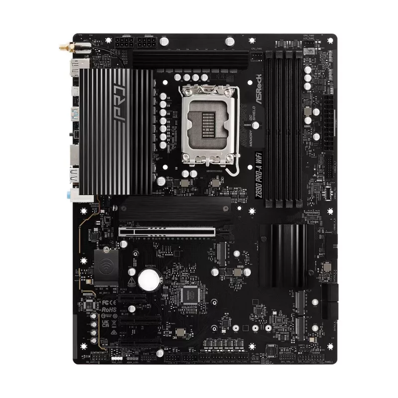 Motherboard ASRock Z890 Pro-A WiFi — Intel Z890, LGA 1851, ATX, DDR5, 4x DIMM, 256GB, Wi-Fi 6E, 2.5Gb LAN