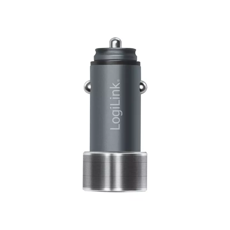 Fonte de alimentação para automóvel LogiLink – 36 Watt – 3 A – PD 3.0, QC 3.0 – 2 portas de saída (USB, USB-C de 24 pinos)