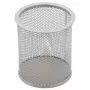 Estojo Forpus, redondo, prateado, vazio, metal perfurado 1005-009