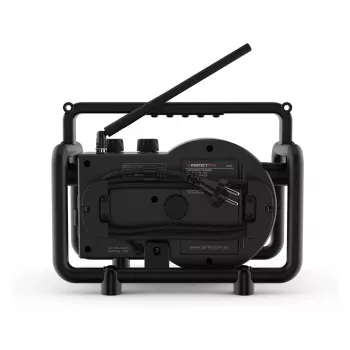 Rádio de obra Perfectpro DABBOX DAB+ FM AUX Bluetooth resistente a impactos