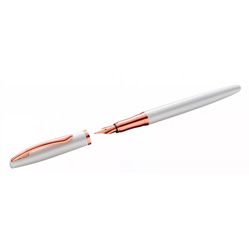 Caneta de tinta permanente Pelikan Jazz Noble Elegance P36 dourado branco pérola sistema de cartuchos