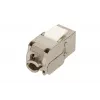 Extralink Keystone CAT6A STP RJ45 módulo keystone metálico angular, porta única
