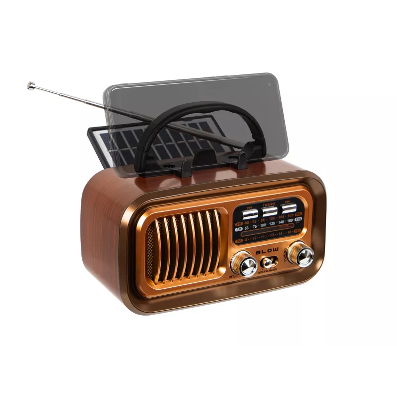 Rádio AM/FM analógico portátil RA16 Solar