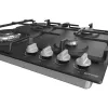 Placa de gás encastrar Gorenje GW641EXB, 4 zonas de gás, preta, 60 cm, controlo por botão rotativo, grelhas de ferro fundido