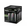 Esperanza EGS106 Rainbow Nortec colunas 2.0, 6 W (2x3 W), alimentadas por USB, mini-jack de 3,5 mm, LED RGB, pretas