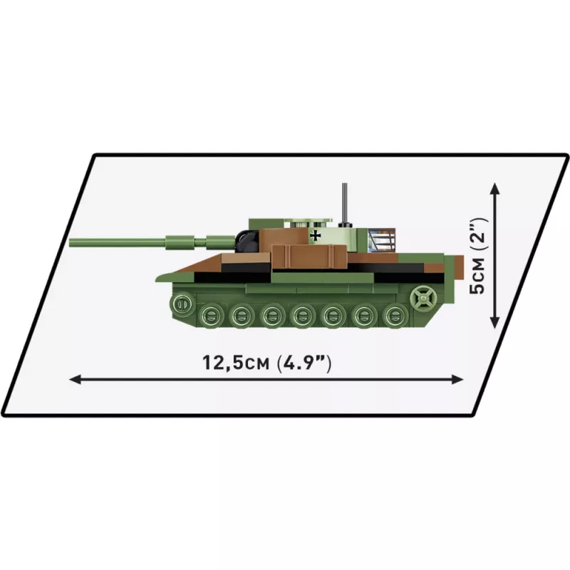 Conjunto de construção Cobi modelo de tanque Leopard I — 147 peças, a partir de 6 anos, castanho/verde