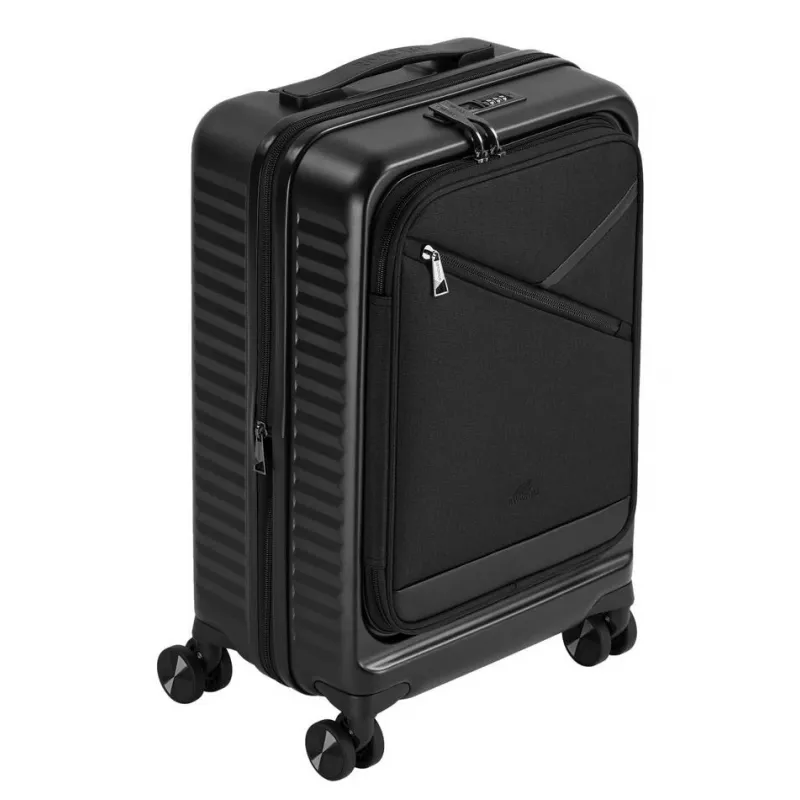 Trolley de cabina rígido Rivacase 20 polegadas modelo 8180, trolley para portátil com rodas
