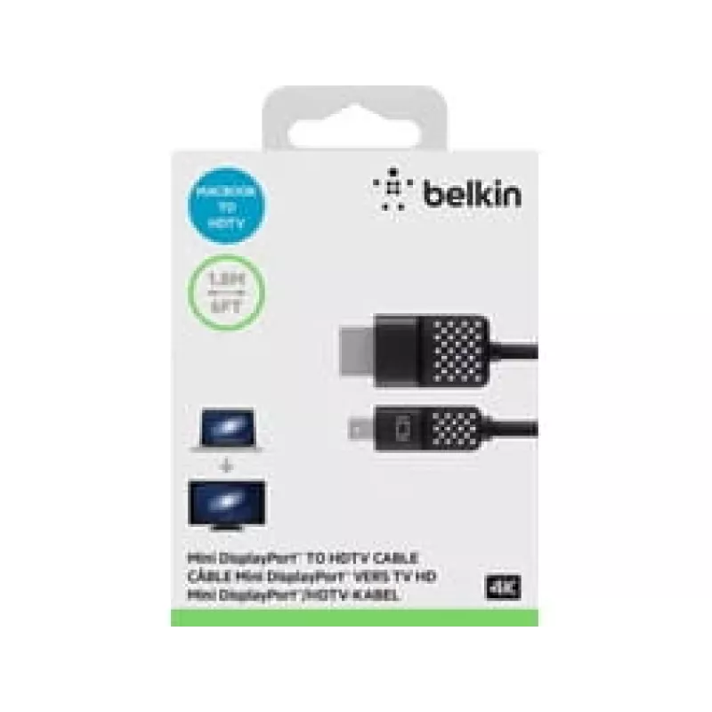 Cabo Mini DisplayPort para HDTV, 1,8 m, Mini DisplayPort, HDMI, macho, macho, preto