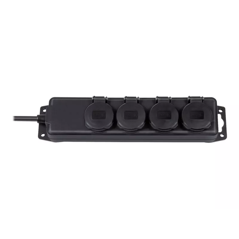 Tomada de extensão Brennenstuhl IP44 4 tomadas preto 2,0m H07RN-F 3G1,5 - Cabo de extensão - AC 230 V - Saídas: 4 - 2 m (1159960)