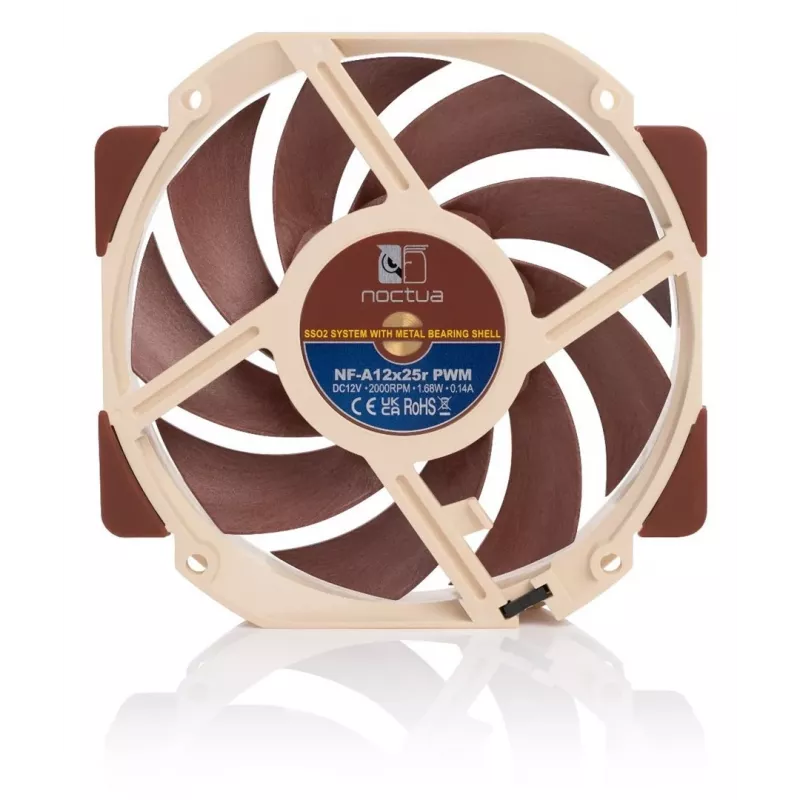 Ventoinha Noctua NF-A12X25R PWM 12 cm bege castanho 2000 RPM 102,1 m³/h
