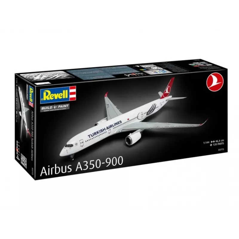 Avião de modelo em plástico REVELL Airbus A350-900 Turkish Airlines Escala 1/144