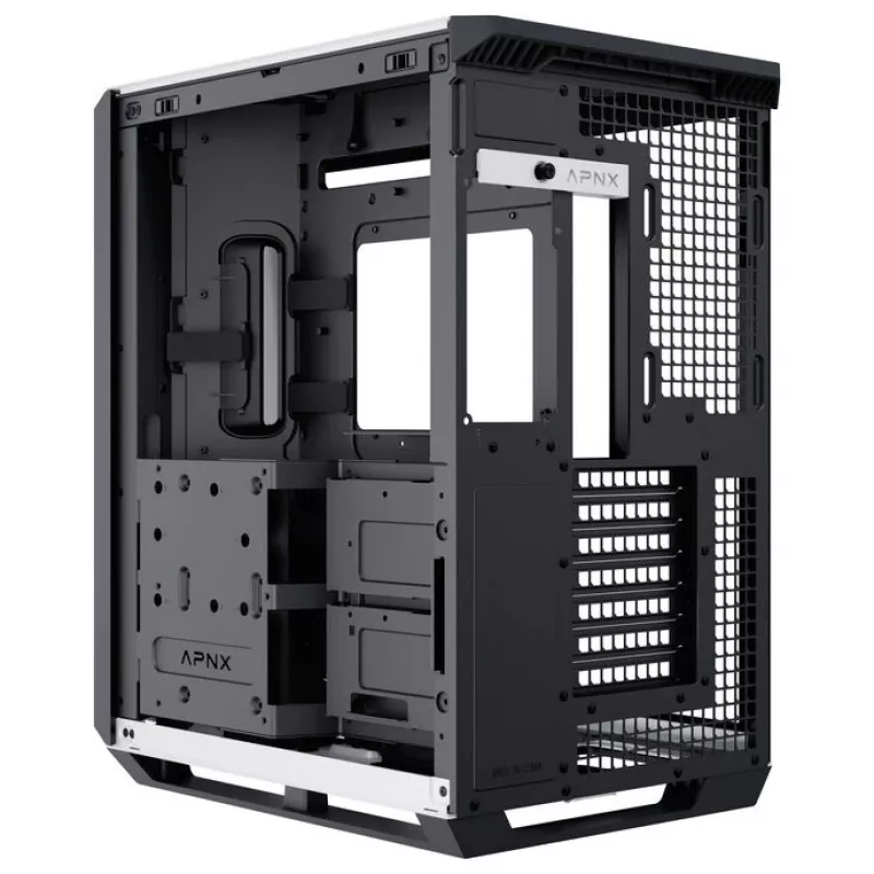 Caixa para PC APNX V1, Midi-Tower, ATX, preto/branco