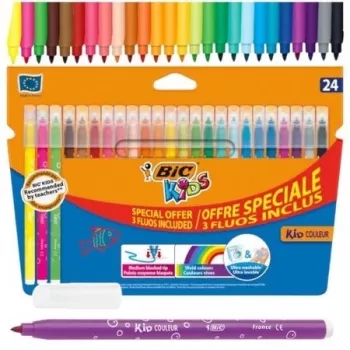 Marcadores BIC KIDS COLOUR, 24 cores 103240