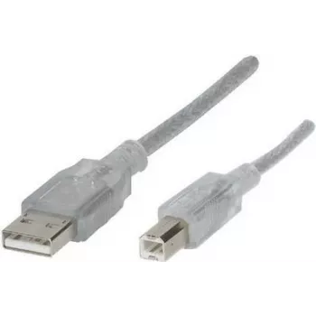 Renkforce RF-4538148 Cabo USB 3 m USB 2.0 USB A USB B Transparente (RF-4538148)