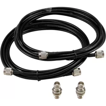 Cabo de antena coaxial Omnitronic TNC-Set 5 m, ficha TNC – ficha TNC, comprimento 5 m