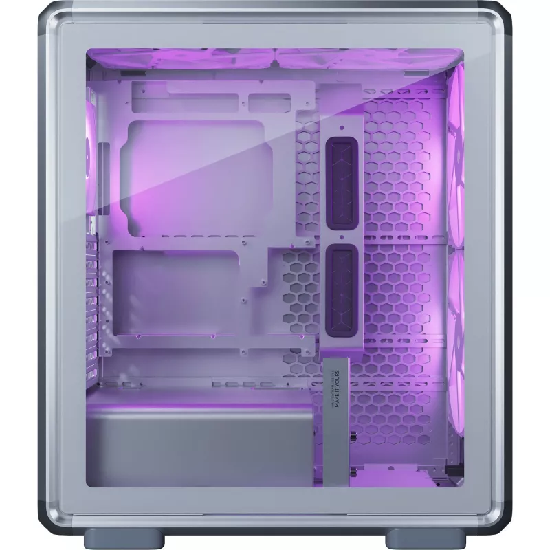 Cooler Master MasterFrame 500 Mesh ARGB caixa de PC Midi Tower, prateada, vidro temperado