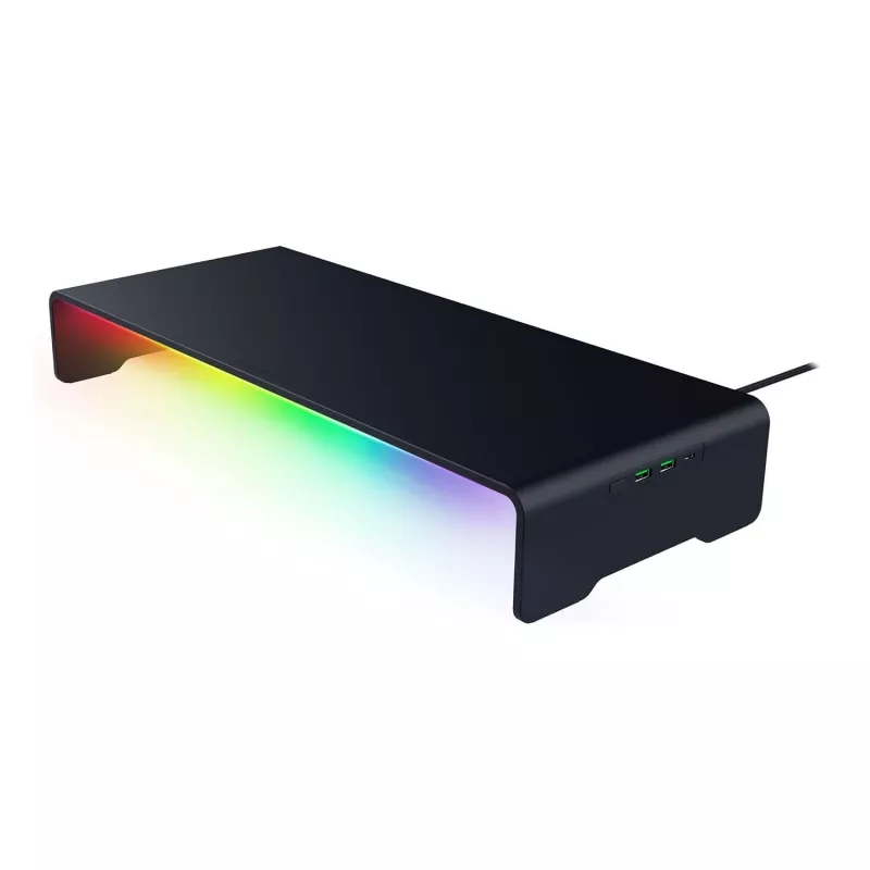 Razer Monitor Stand Chroma RC21-02320100-R3M1 suporte para monitor com dock USB-C integrada, HDMI, iluminação Razer Chroma