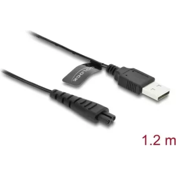 Cabo de carregamento USB DELOCK 5 V para máquina de barbear elétrica, compatível com Remington HC4250, MB4200, MB6850, série XR1330