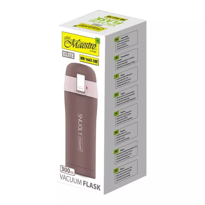 CANECA TÉRMICA MAESTRO 'SNUGLY' 300 ml castanho
