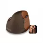 BakkerElkhuizen Evoluent 4 Small Wireless, para destros, design vertical, Laser, RF Wireless, 2600 DPI, Preto, Castanho