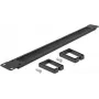 Painel de gestão de cabos DeLOCK com escova e 2 ganchos - preto - 1U - 48,3 cm (19) (66486)