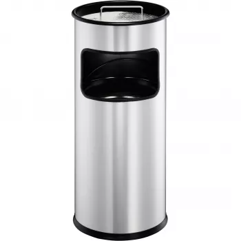 Balde de lixo Durable 333023 17 L redondo metal prateado