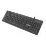 Manhattan Teclado Gaming USB, Low Force Key Edition, 12 teclas multimédia, retroiluminação LED Rainbow, USB-A, preto, caixa retail (layout alemão)