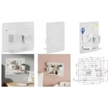 LogiLink Organizador de placa perfurada / Suporte de parede combinado (PB0105)