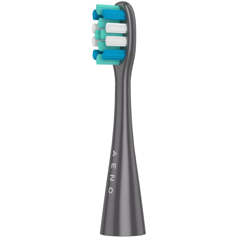 Escova de dentes sem fios, cinzento, 3 cabeças de escova, 1400mAh, funções: suave, limpeza, massagem, branco, sweep