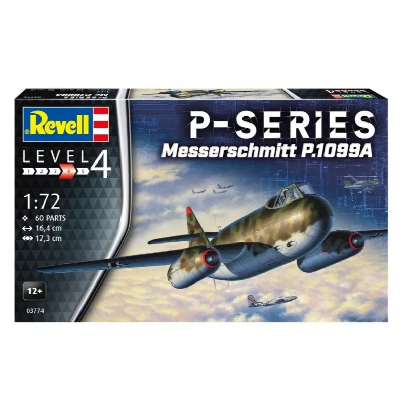 Modelo em plástico avião REVELL Messerschmitt P.1099A-P-SER escala 1/72