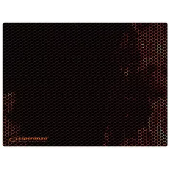 Tapete de rato gaming ESPERANZA EGP103R — tecido, 400×300 mm, 3 mm de espessura, superfície estampada, base antiderrapante, preto