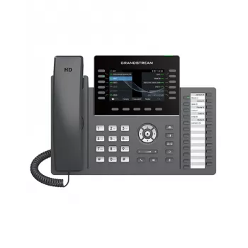 Telefone IP Grandstream Networks GRP2636 preto 12 linhas LCD Wi-Fi