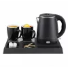 Adler AD 1387 chaleira elétrica de hotel com tabuleiro e chávenas, 1 l, aço inoxidável